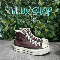 Converse Chuck Taylor All Star Platform Women Size 8 Brown White Custom 171209