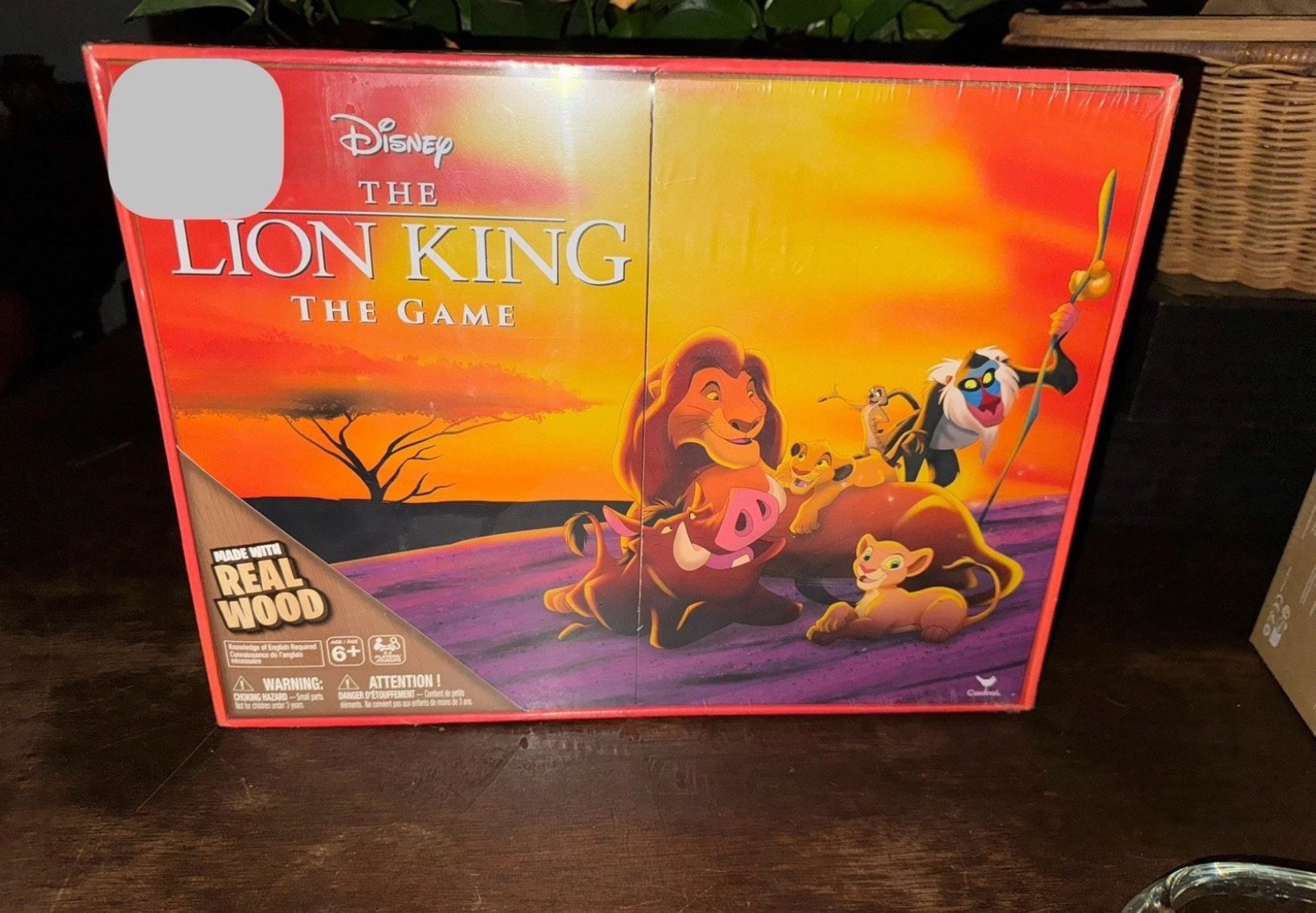 Disney The Lion King Board Game Wooden Edition Real Wood Pieces Cardinal Deluxe