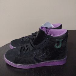 Joe Fresh Goods Converse,Size 10 Mens,Black Nubuck And Purple,Brand New With Tags