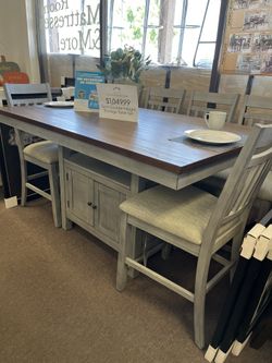 7pc Dinning Table Set W/storage 