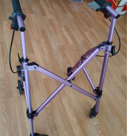 Purple 4- Wheel Rollator Walker with brakes