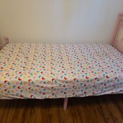 Girl’s Twin Bed Frame & Mattress 