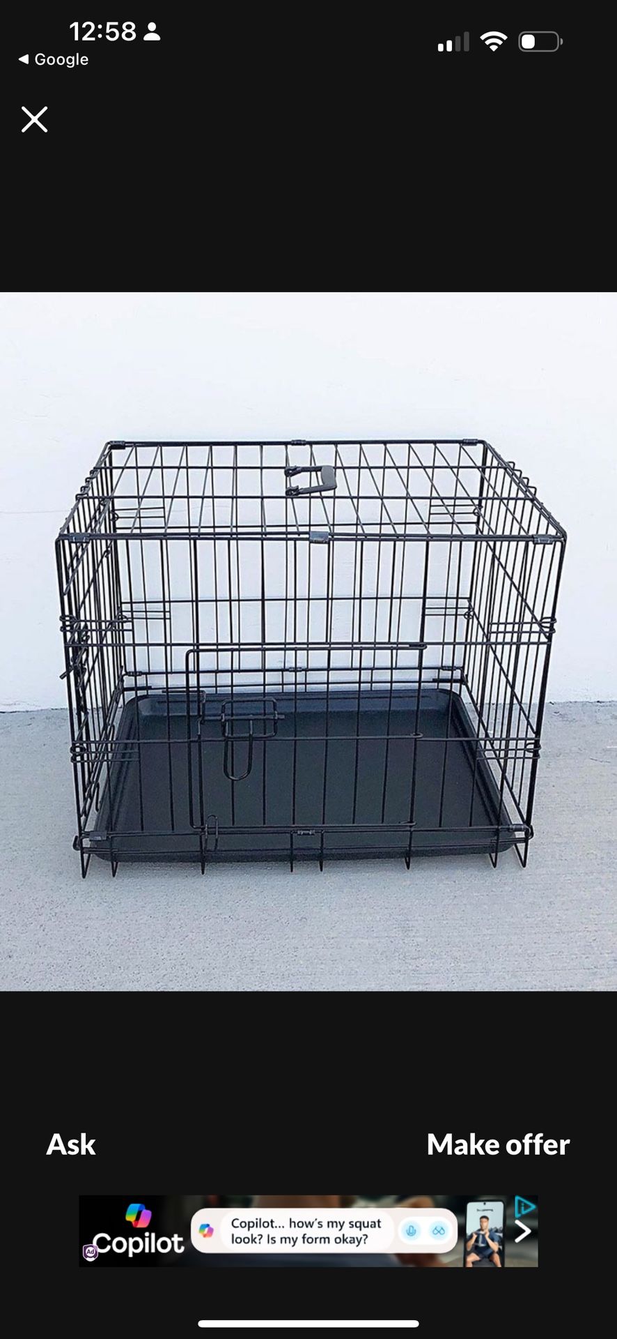 $25 24in Retriever 2-Door Metal Wire Pet Crate