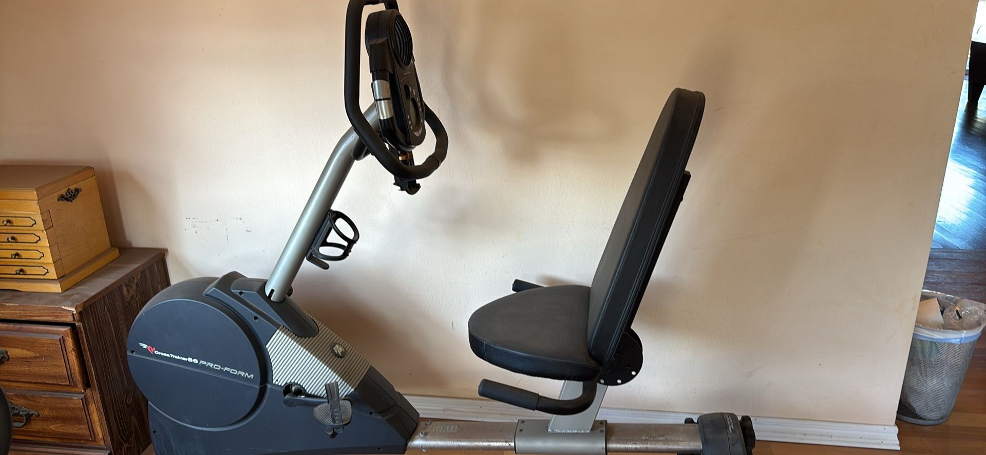 Exercise Recumbent Bike With Bench And Weights
