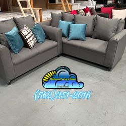 New Grey Sofa Set 3 Seater And 2 Seater 