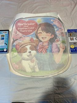 Anime Girl and Dog Car Sun wall sticker