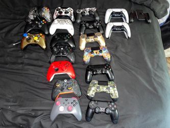 Lot of Xbox & PlayStation & Switch Controllers – Mixed Styles & Colors (All Pre-Owned)