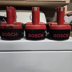 Set Of Three Bosch Batterys Selling Together NO Flaws Works Perfect See All Pics