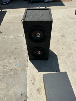 Two subwoofers in a box