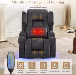 2X Gray swivel/rocker recliner ( message & heat)