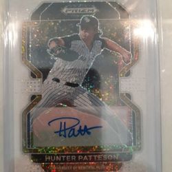 2022 Panini Prizm Draft Picks Hunter Patterson White Sparkle Gold Auto 1 Of 1