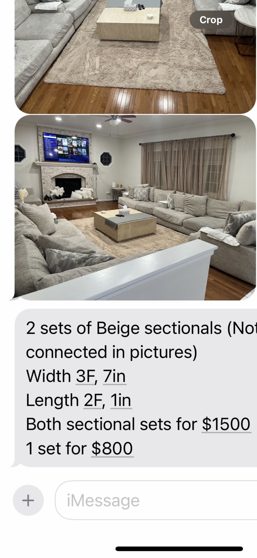 Two set of sectional couches