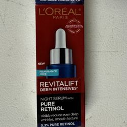 L'Oreal Paris Revitalift Derm Intensives Night Serum, 0.3% Pure Retinol, 1 fl oz