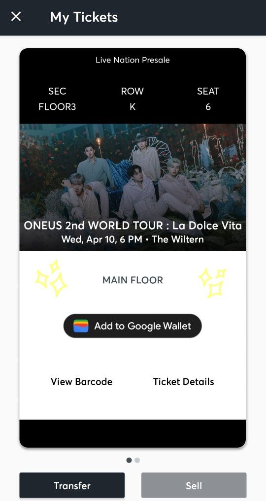 Oneus 2nd World Tour (KPOP)