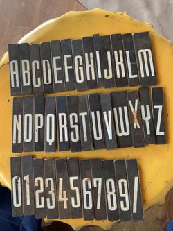 Metal Letters and Numbers with Magnets.