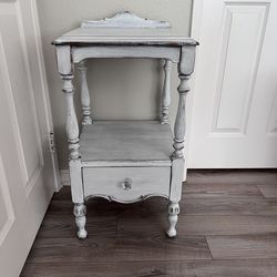 Handcrafted one of a kind Vintage wood side table