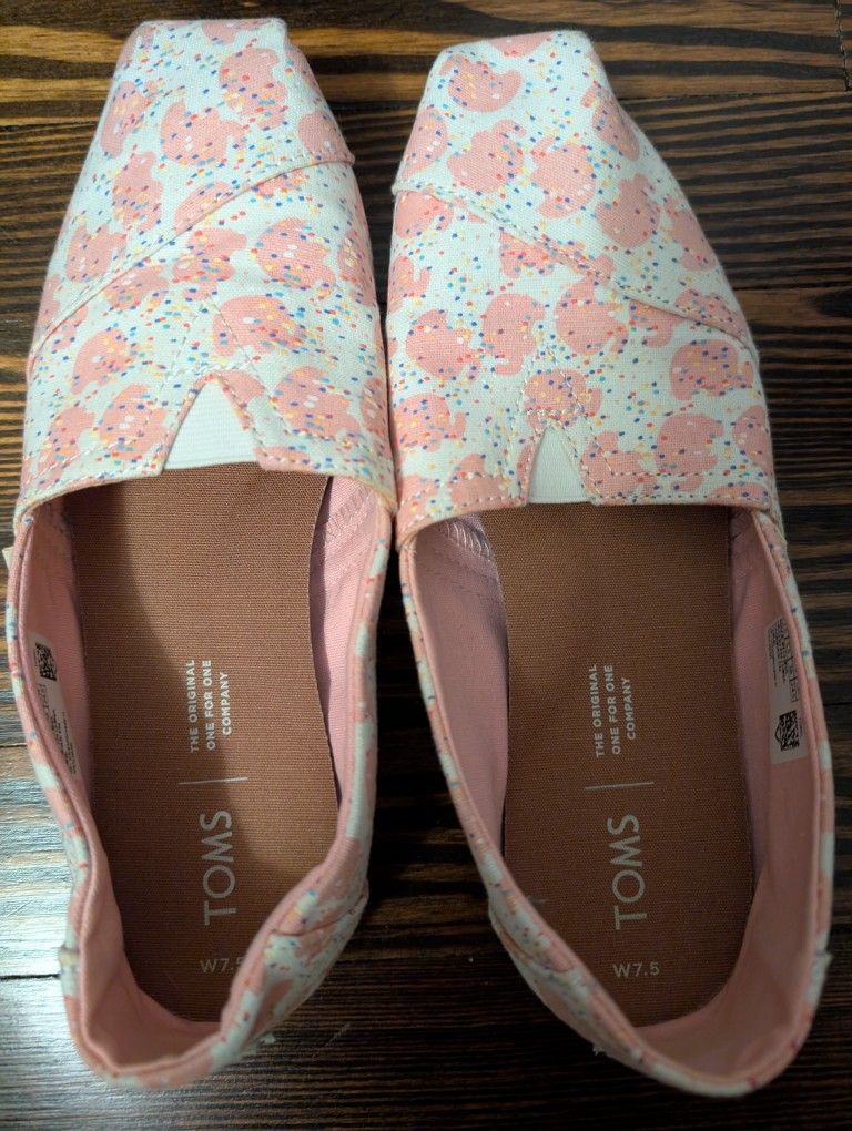 Tom's Elephant Sprinkle Pink Flats