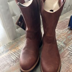 Brand New Size 10 Pull-on Western-style Leather work boot