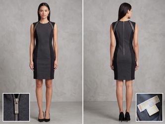 MICHAEL Michael Kors Women's Black and Grey Dress