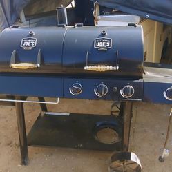 Oklahoma Joes Smoker Gas Combo Bbq Used Once Like New 