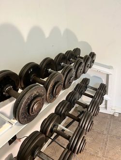 Dumbbell set with rack