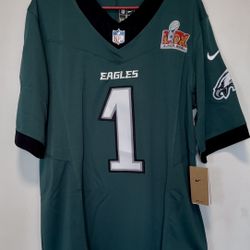 Stitched On Field Eagles Jerseys - Super Bowl Patch -All Colors- S-M-L-XL-XXL