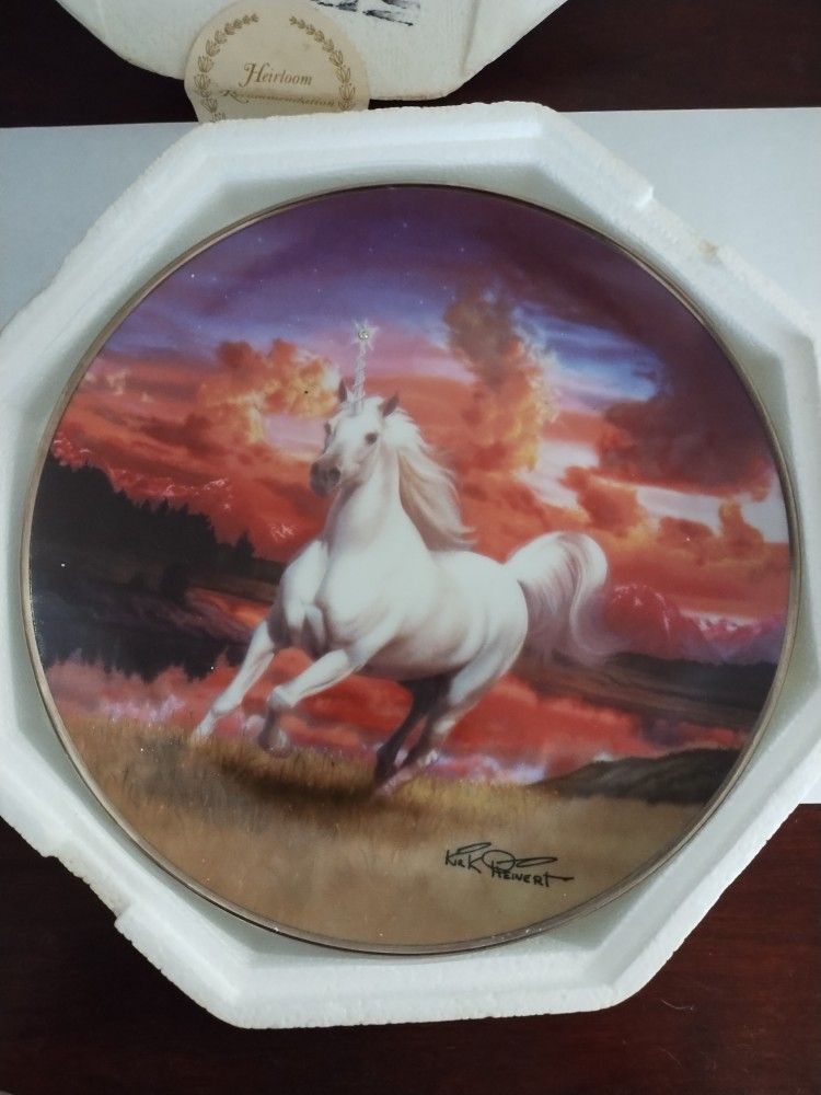 Franklin Mint Mystical Unicorn Plate