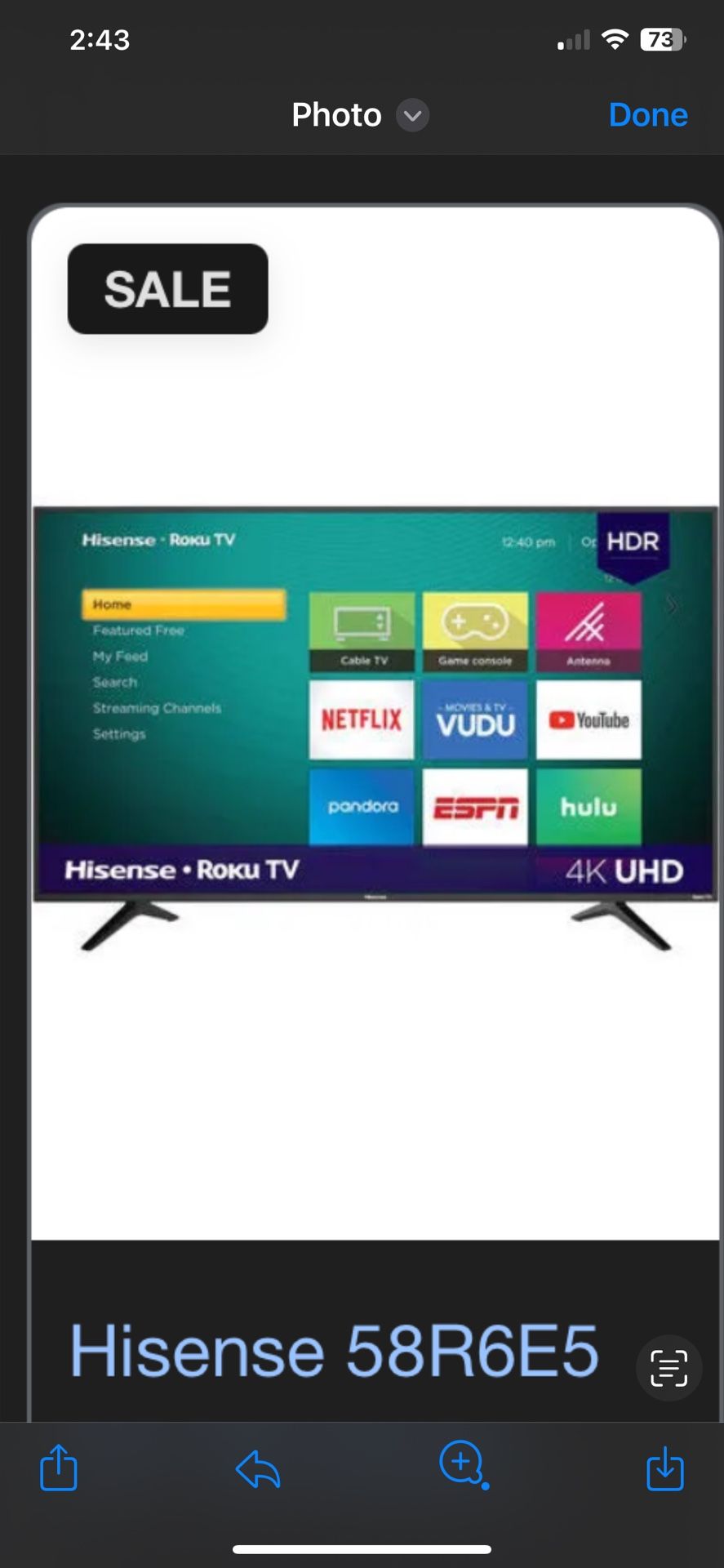 58 Inch Smart tv
