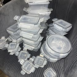 Food Storage Containers with Lids (24Containers & 24 Lids) - Reusable Plastic Food Containers 