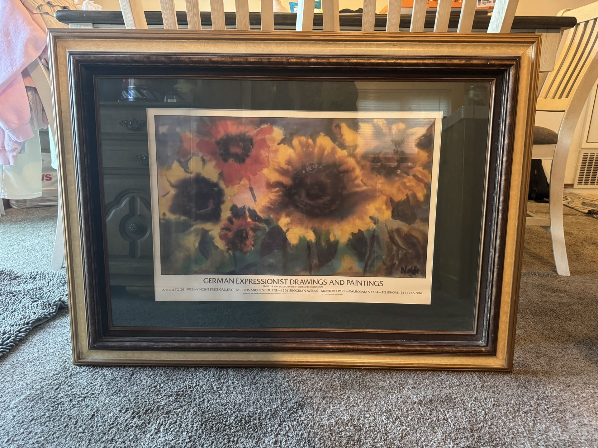 Antique Gold/Bronze Frame German Expressionist Bulletin