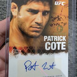 Topps Ufc Patrick Cote autographed card