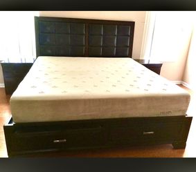 King Bedroom Set (Mattress not included).