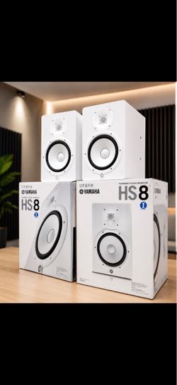IN BOX WHITE YAMAHA HS8 PAIR! BRAND NEW!!!