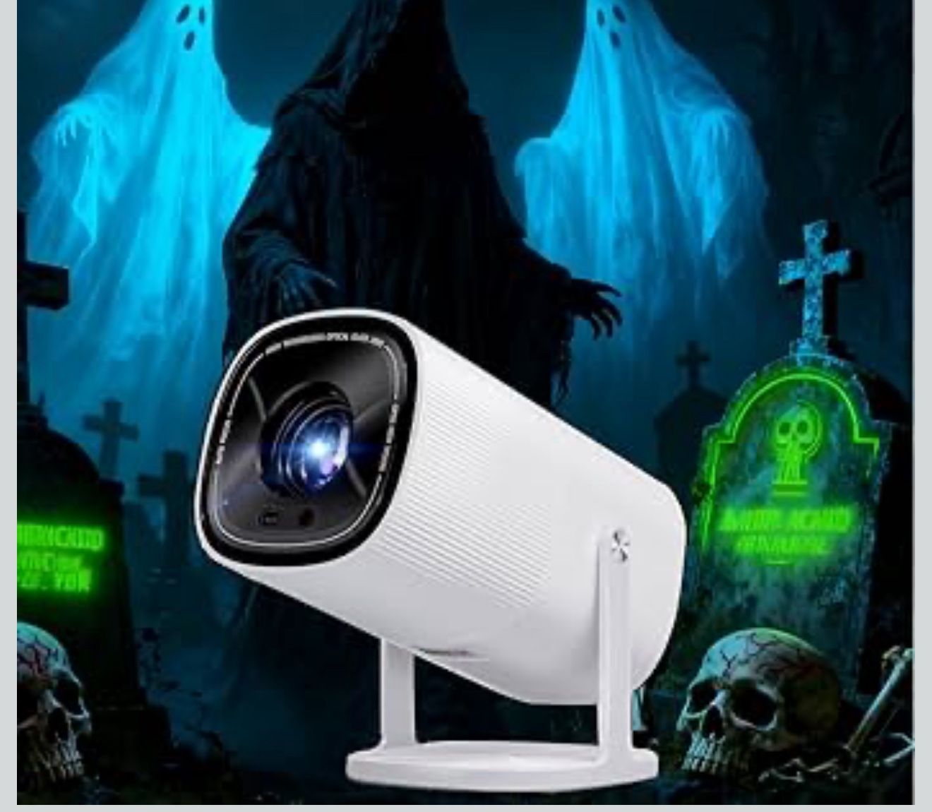 Netflix-Licensed/Tof Tech Real Time Auto Focus & Auto Keystone] 1080P Projector 