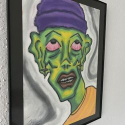 Oil Pastel Art Work: STONED