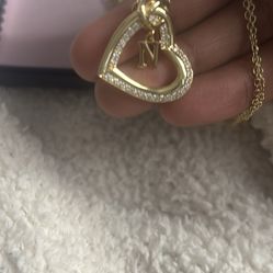 Heart Pendant N Diamond Necklace