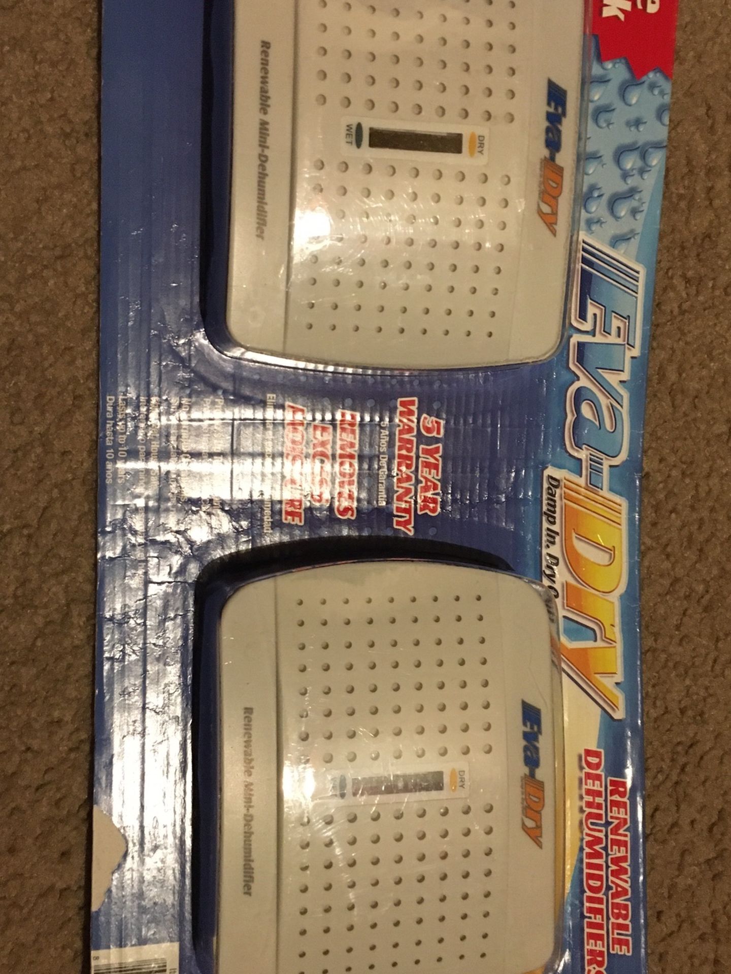 2 Pack Eva-Dry E-333 Renewable Mini Dehumidifier, Remove Moisture