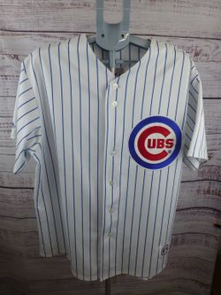 Majestic Chicago Cubs Mark Prior #22 MLB Baseball Jersey Pinstripe Men's XL - G4