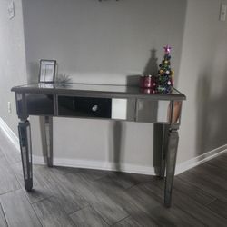 Glass Console Mirror