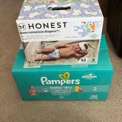 166 Size 3 Diapers (best Offer)