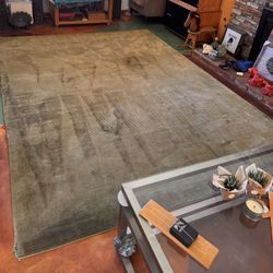 Wool Area Rug 8 1/2 Feet By 11 Feet With New Pad