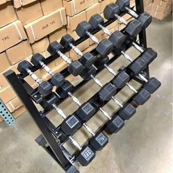 SALE:Gym complete 5-50 dumbbell Set 