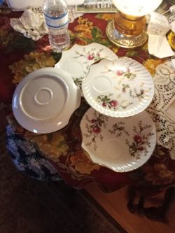Exquisite Antique Tea Saucers (4)