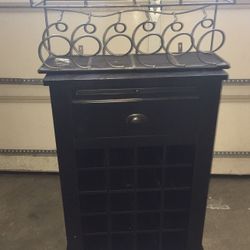Wine Cabinet w/ metal wine rack