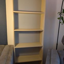 Tan And Grey Book Shelf