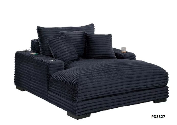 KING Chaise Lounge BLACK or Grey or Beige