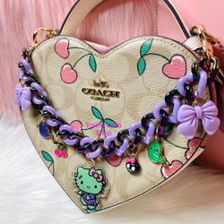 New Hello Kitty Frankie/Frankenstein Heart Link Charm Chain for Purse/Bag