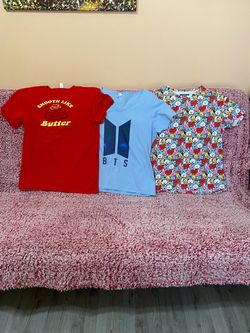 BTS. BT21. Three Unisex tops. Tshirts. K-pop.