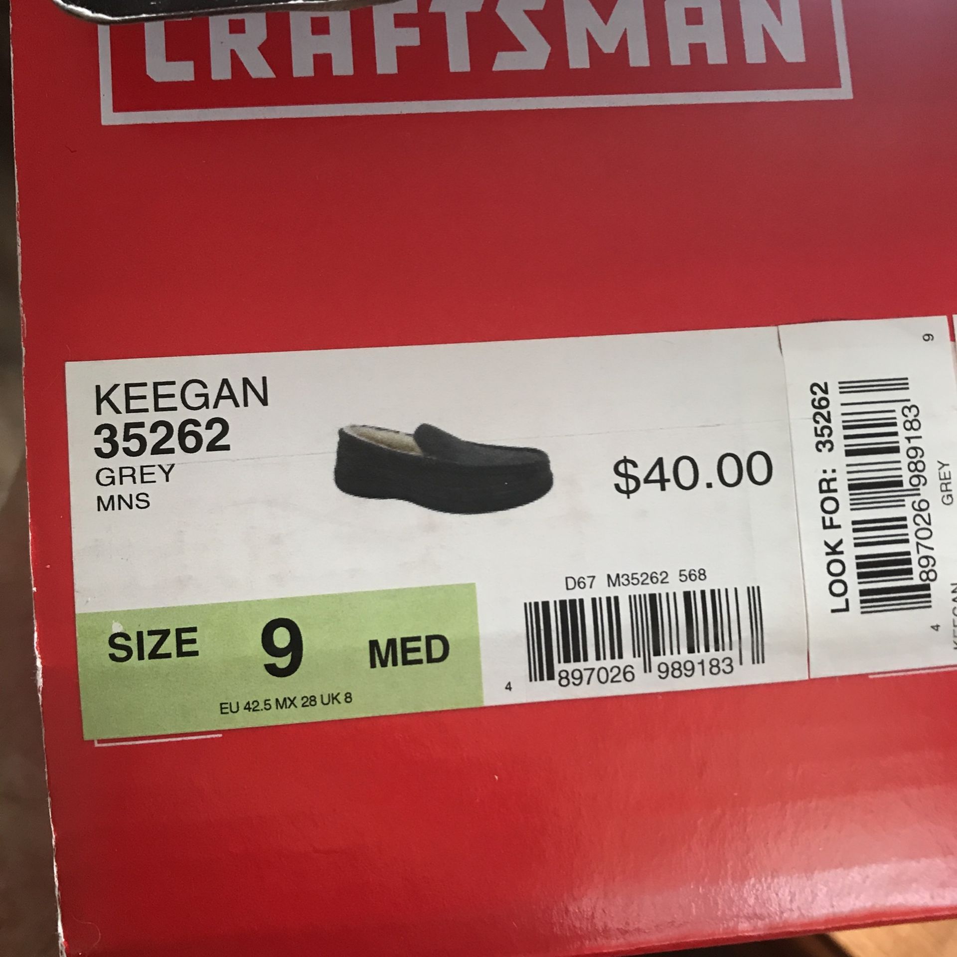 CRAFTSMAN MOCCASIN SZ 9 Nib. KEEGAN