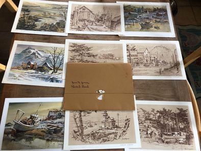 ARNE R. JENSEN SKETCH BOOK THIS PORTFOLIO CONTAINS NINE EXAMPLE REPRODUCTIONS FROM HIS SKETCH BOOKS THIS COLLECTION WAS COURTESY OF FIRST FEDERAL SAVI